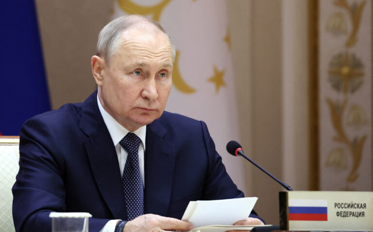 Russian President Vladimir Putin attends the Collective Security Treaty Organization (CSTO) summit in Minsk