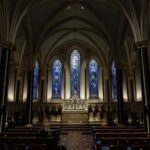 Inside church view with no people